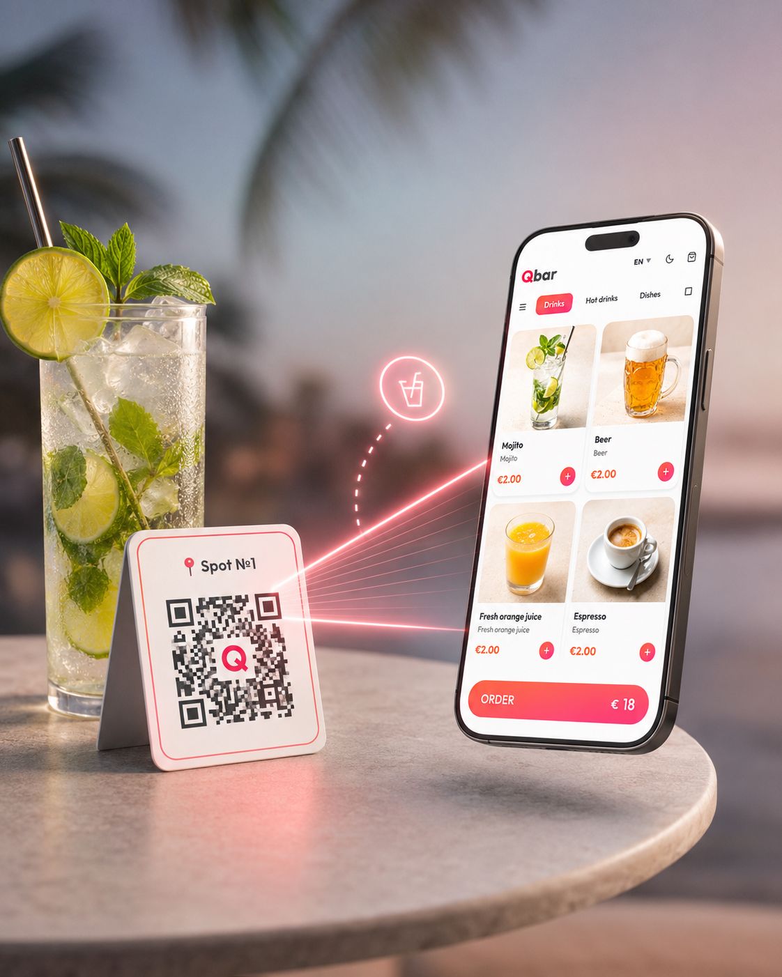 Qbar Cocktail QR