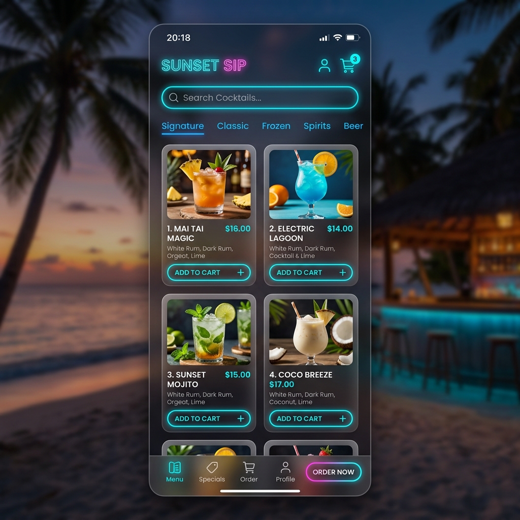 Qbar Client App UI